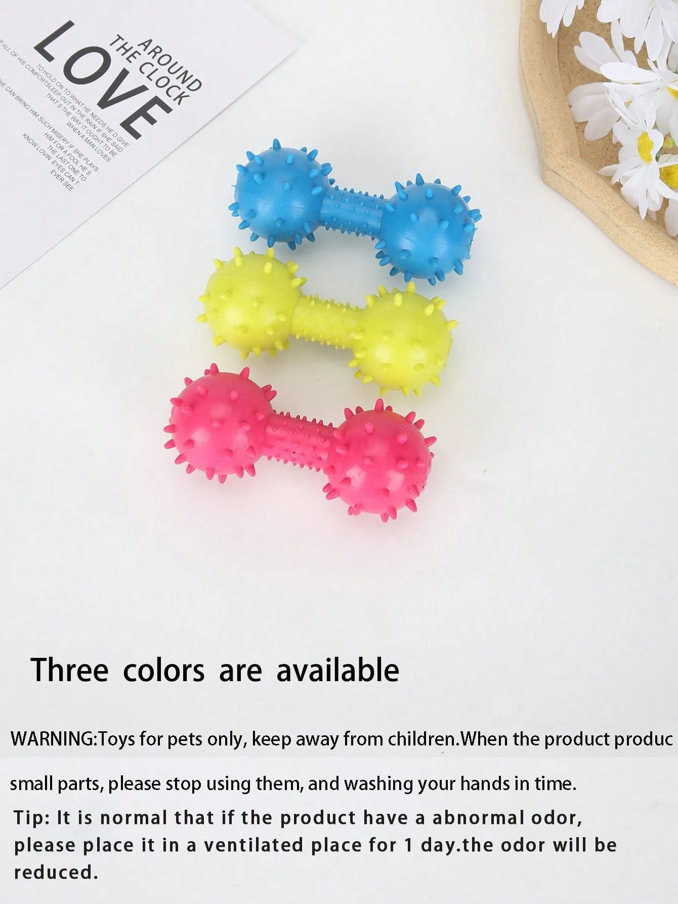 1pc Dumbbell Design Pet Chew Toy