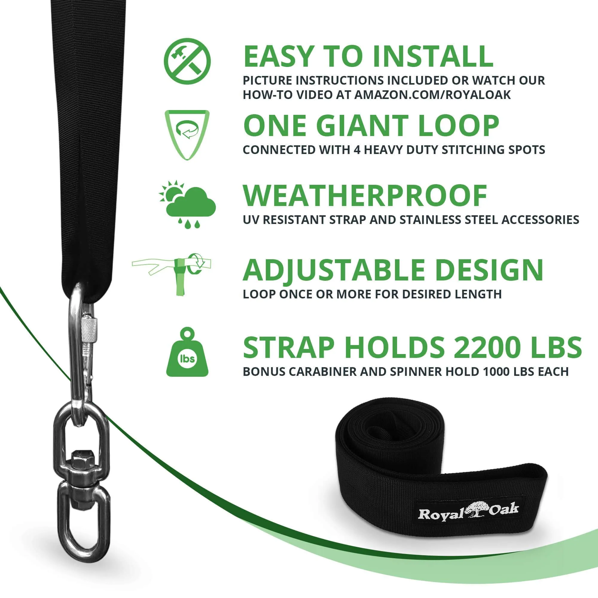8 ft. Single Hanging Swing Strap Kit