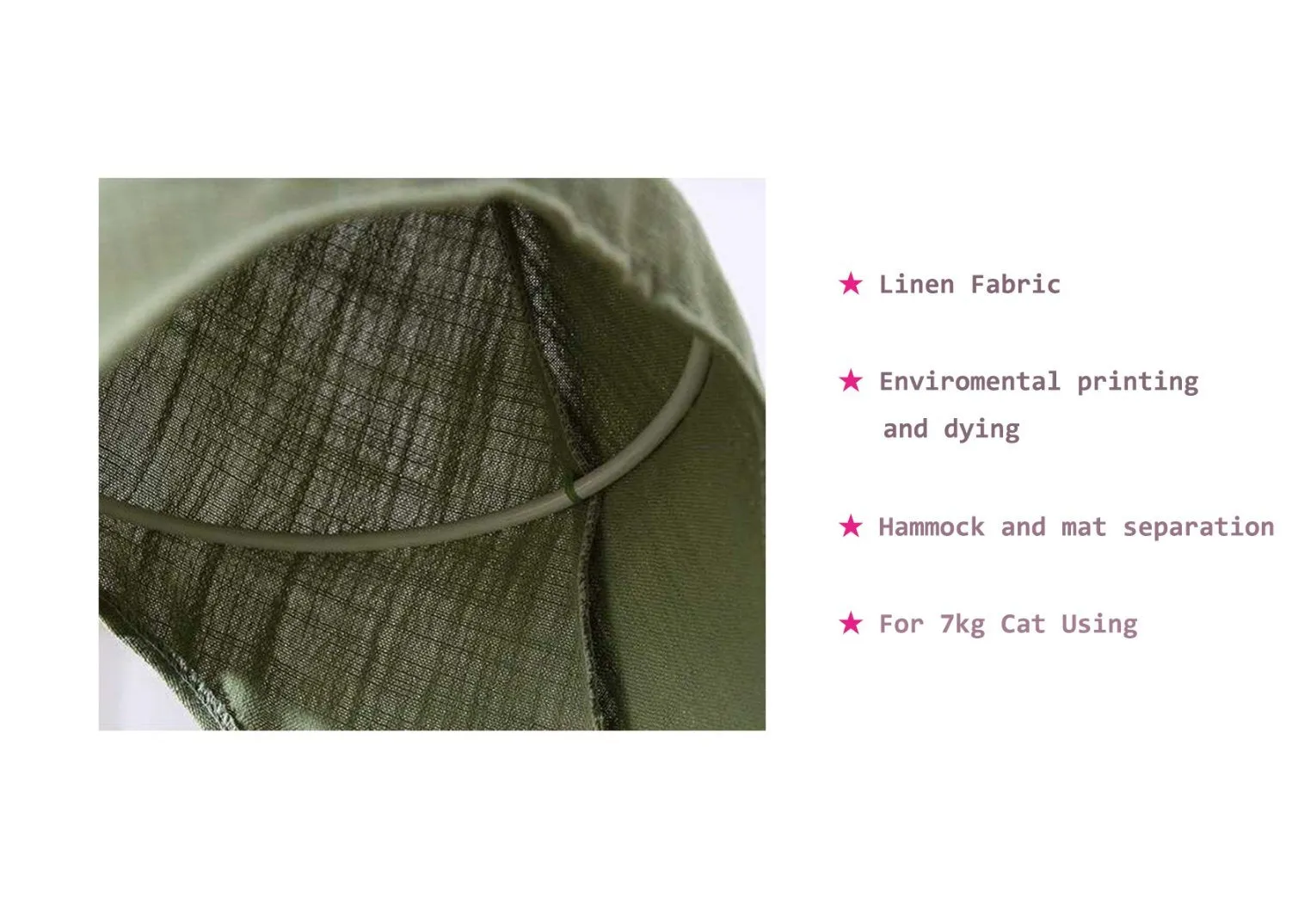 ALXDR Pet Cat Linen Sling Hammock