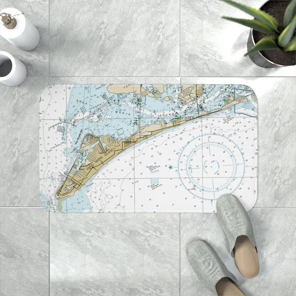 Anna Maria Island Nautical Memory Foam Bath Mat