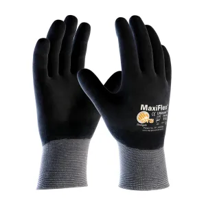 ATG 34-876/L Seamless Knit Nylon / Elastane Glove with Nitrile Coated MicroFoam Grip on Full Hand -Touchscreen Compatible
