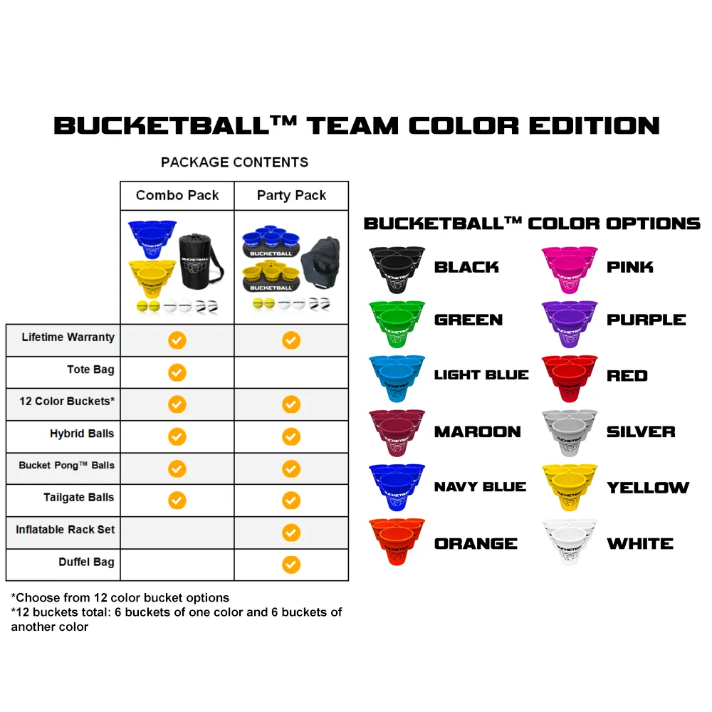 BucketBall - Team Color Edition - Combo Pack (Maroon/Orange)