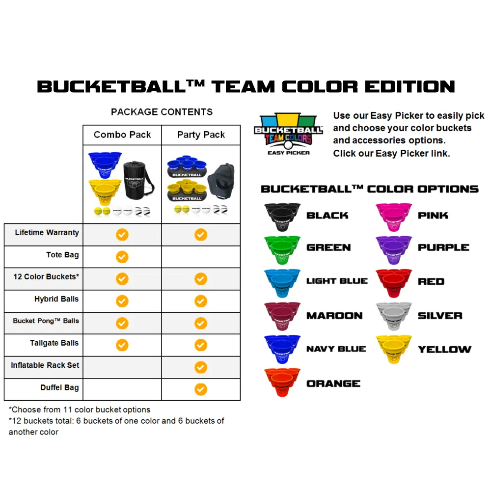 BucketBall - Team Color Edition - Party Pack (Purple/Silver)