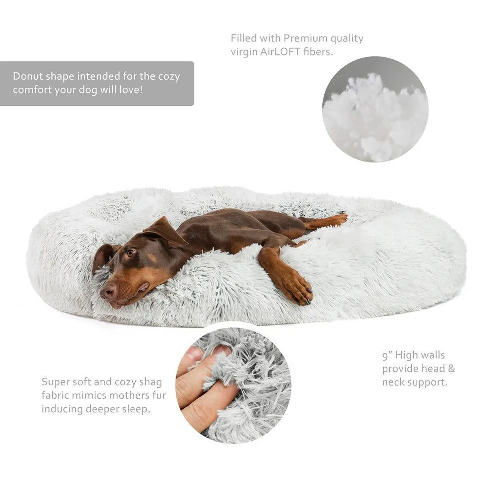 Calming Shag Vegan Fur Donut Cuddler - 45"x45"