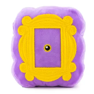 Dog Toy Squeaker Plush - Friends Monica's Peephole Frame Purple Yellows by Buckle-Down