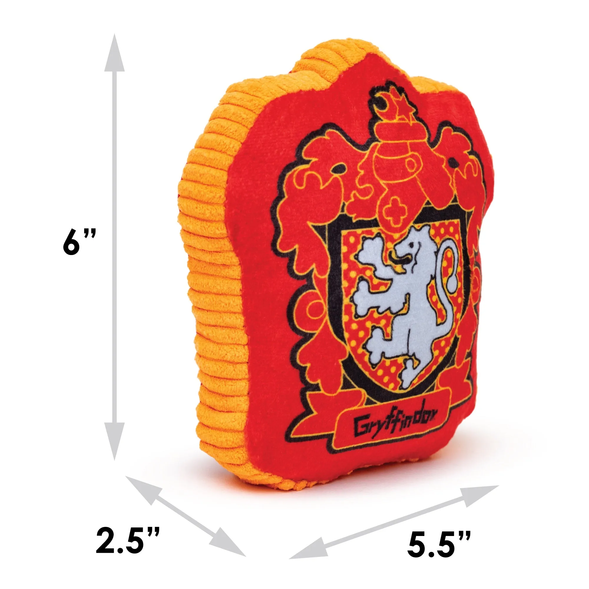Dog Toy Squeaker Plush - Harry Potter Gryffindor Lion Charm Crest Red by Buckle-Down