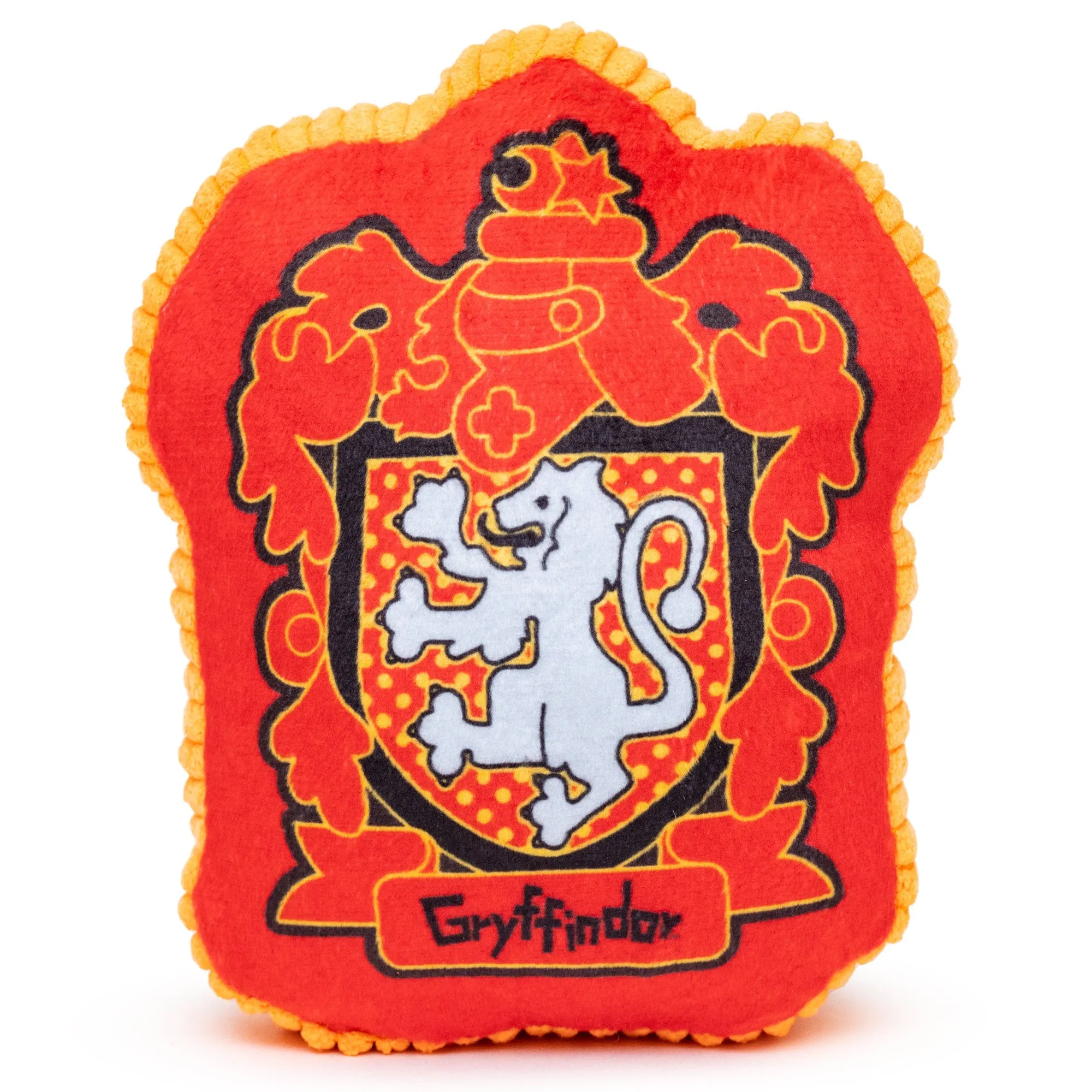 Dog Toy Squeaker Plush - Harry Potter Gryffindor Lion Charm Crest Red by Buckle-Down