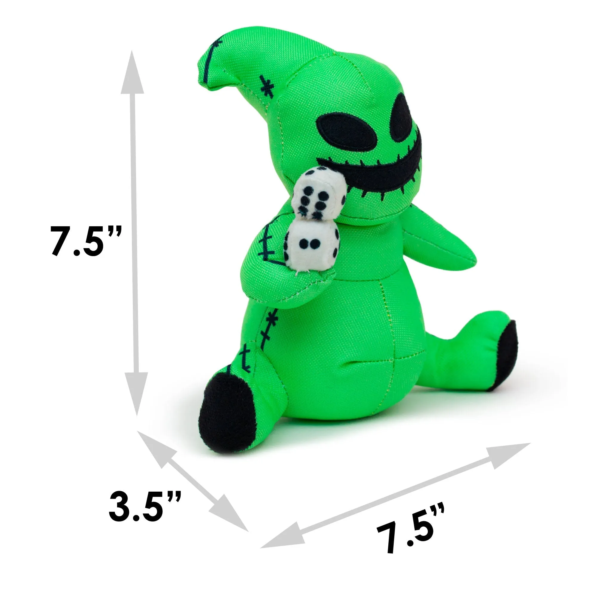 Dog Toy Squeaker Plush - The Nightmare Before Christmas Oogie Boogie Dice Sitting Pose by Buckle-Down
