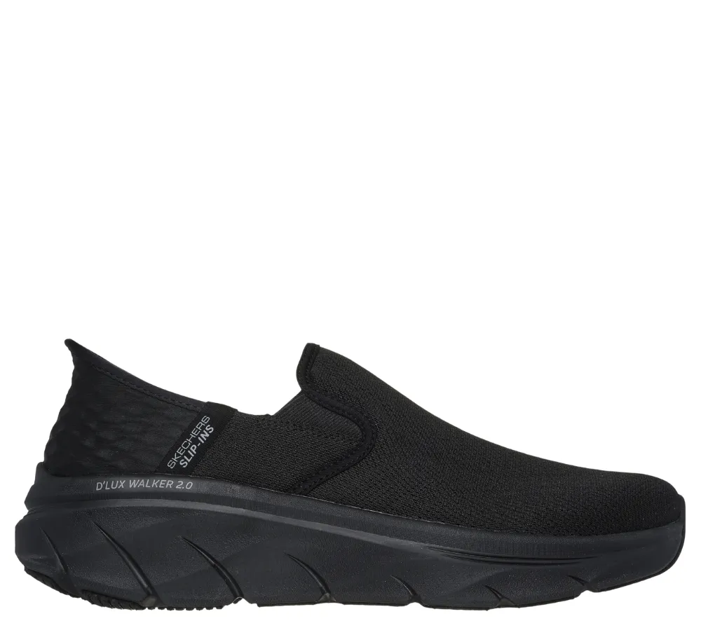 Espadrile sport, barbati, SKECHERS SLIP-INS D'LUX WALKER-REELER 232463-BBK negru, textil