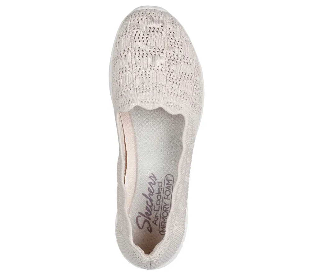 Espadrile sport, dama, SKECHERS SEAGER-HIGHERSELF 158867-NAT crem, textil