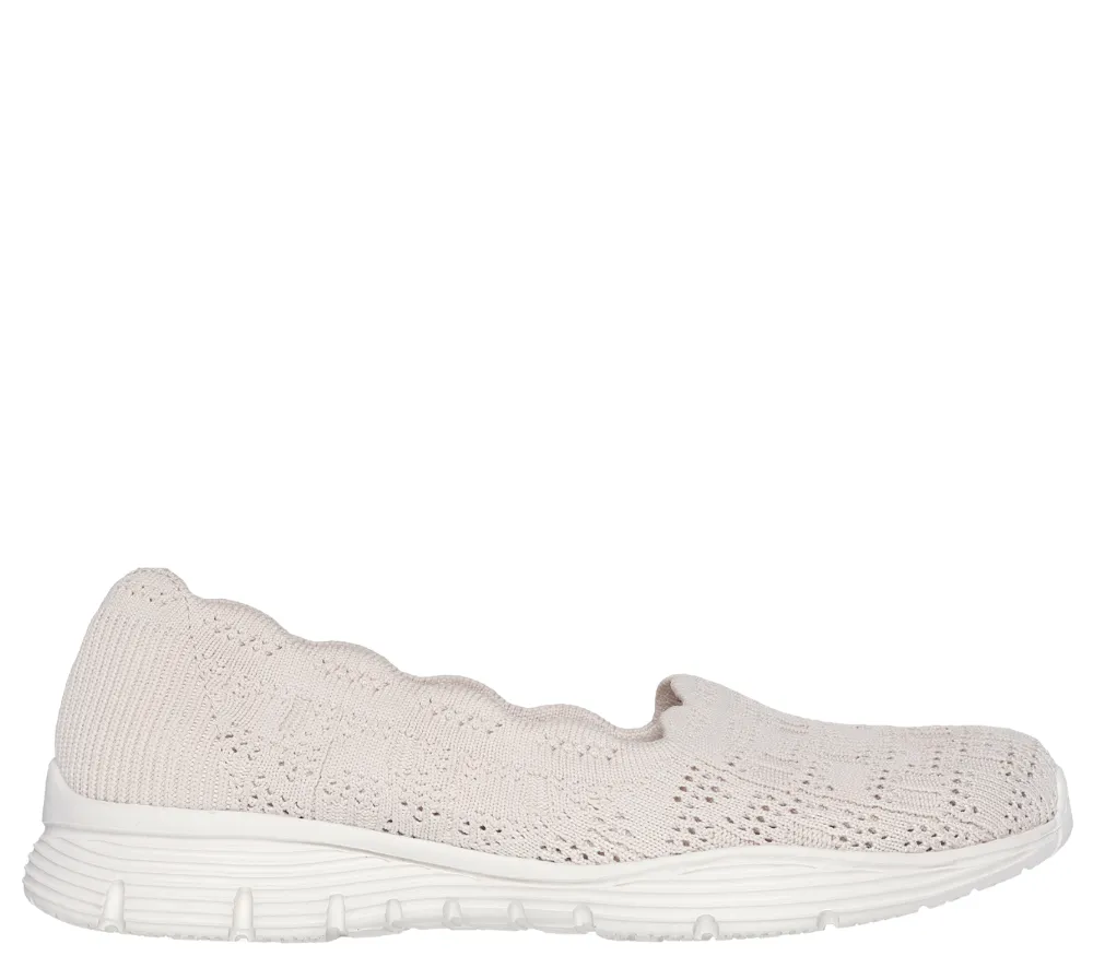 Espadrile sport, dama, SKECHERS SEAGER-HIGHERSELF 158867-NAT crem, textil