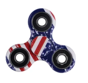 Fidget Toy Hand Spinner America flag Stress Reducer Relieve Anxiety and Boredom