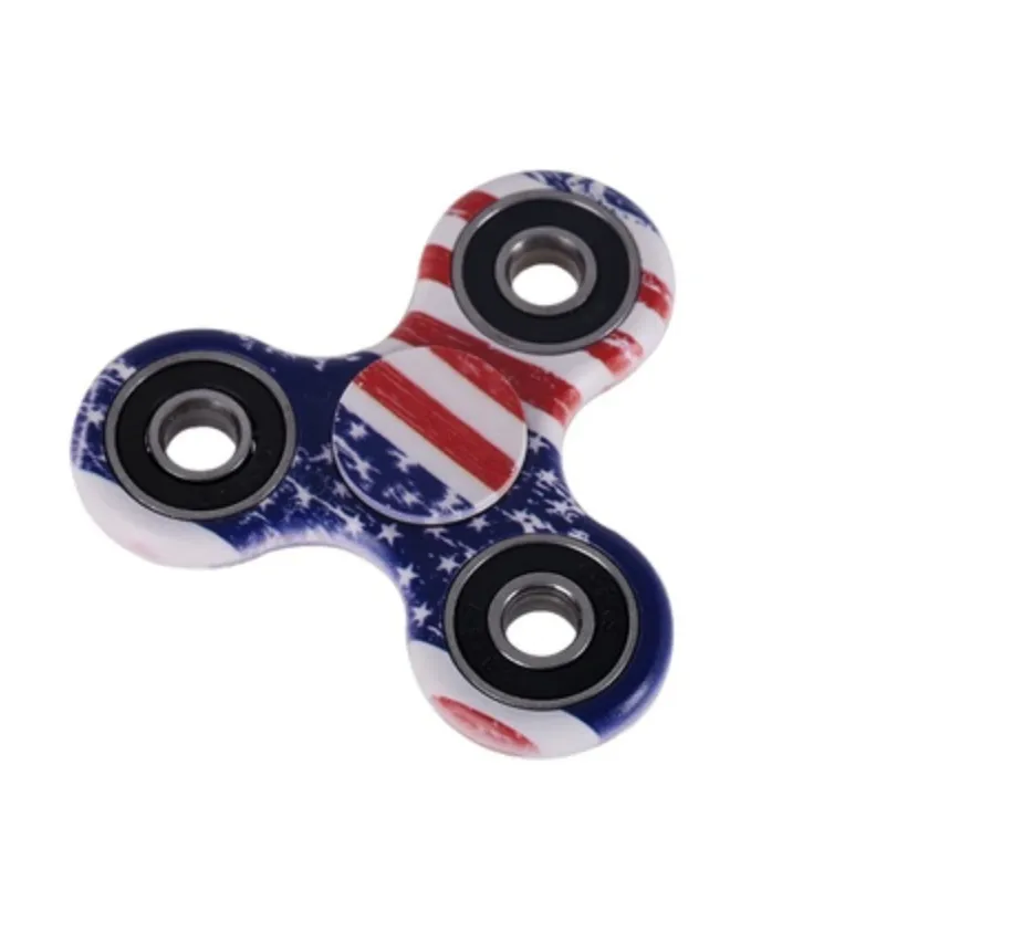Fidget Toy Hand Spinner America flag Stress Reducer Relieve Anxiety and Boredom