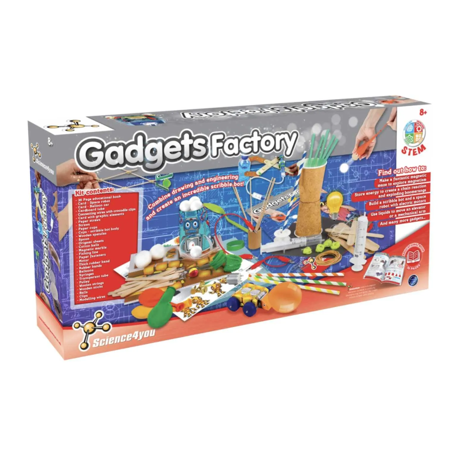 Gadgets Factory - Science Kit, 90  Contents, 15 Experiments