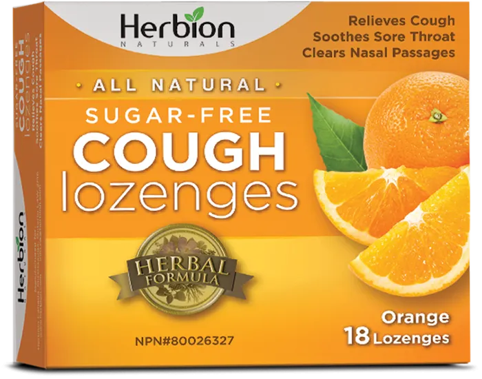 Herbion Naturals Sugar-Free Cough Lozenges - Orange (18 Lozenges)