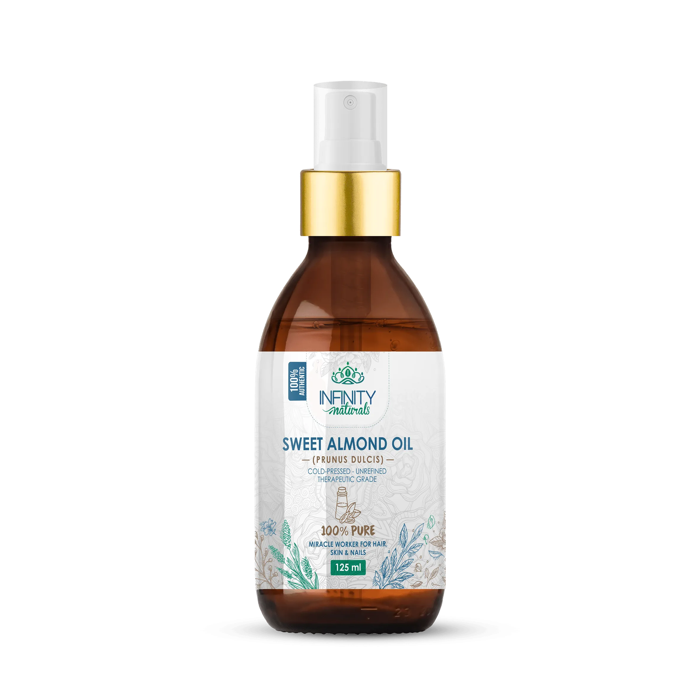 Infinity Naturals 100% Pure Sweet Almond Oil ( Hair, Skin & Nails )