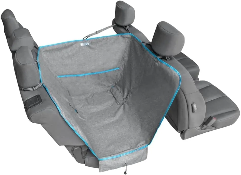 Kurgo Wander Half Hammock Half Car Seat Cover For Pets Car Hammocks For Dogs Heather Grey