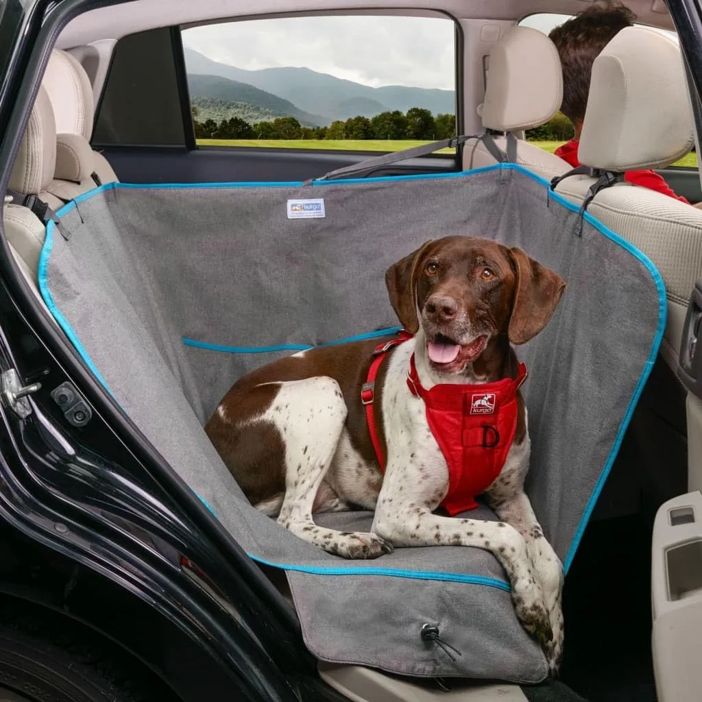 Kurgo Wander Half Hammock Half Car Seat Cover For Pets Car Hammocks For Dogs Heather Grey