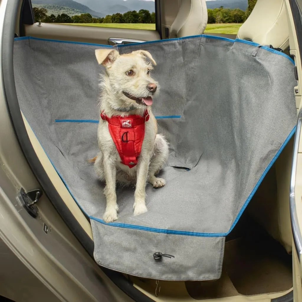 Kurgo Wander Half Hammock Half Car Seat Cover For Pets Car Hammocks For Dogs Heather Grey