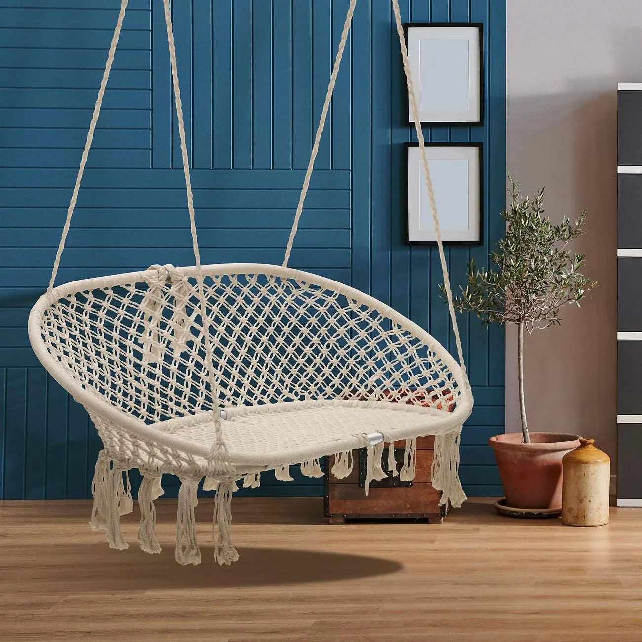 Macramé Double Bench Swing