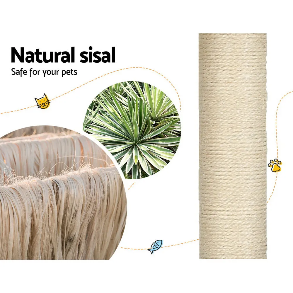 Multi-Level 169cm Cat Tree - Sisal, Rattan, Wood | i.Pet