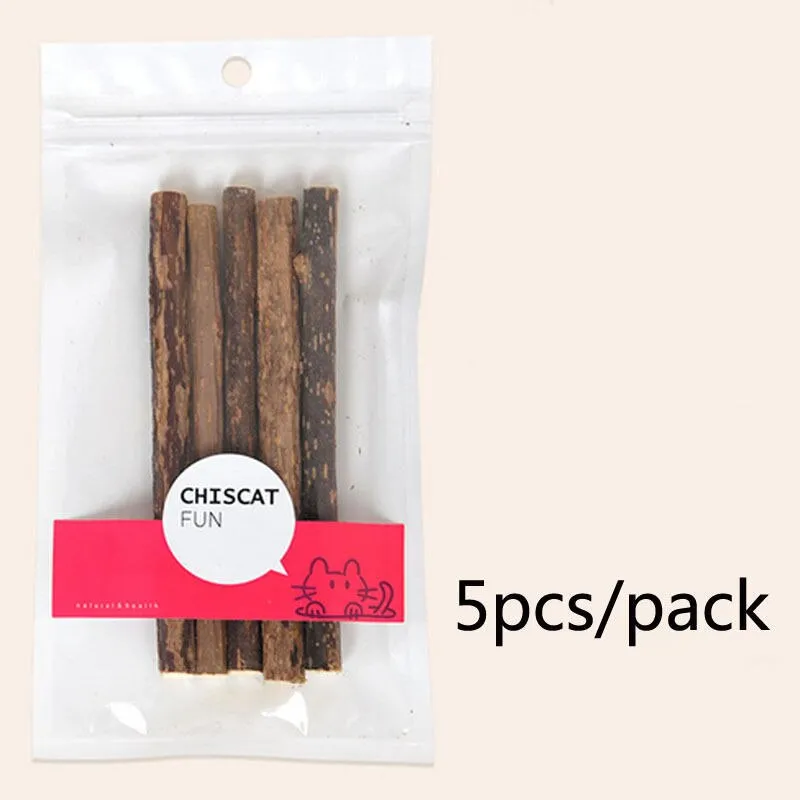 Natural Catnip Tooth Cleaning Sticks for Cats