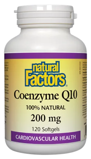 Natural Factors Coenzyme Q10 200mg (120 Softgels)