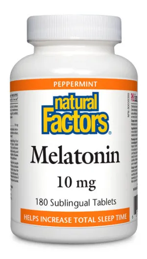 Natural Factors Melatonin (10mg) (180 Sublingual Tablets)