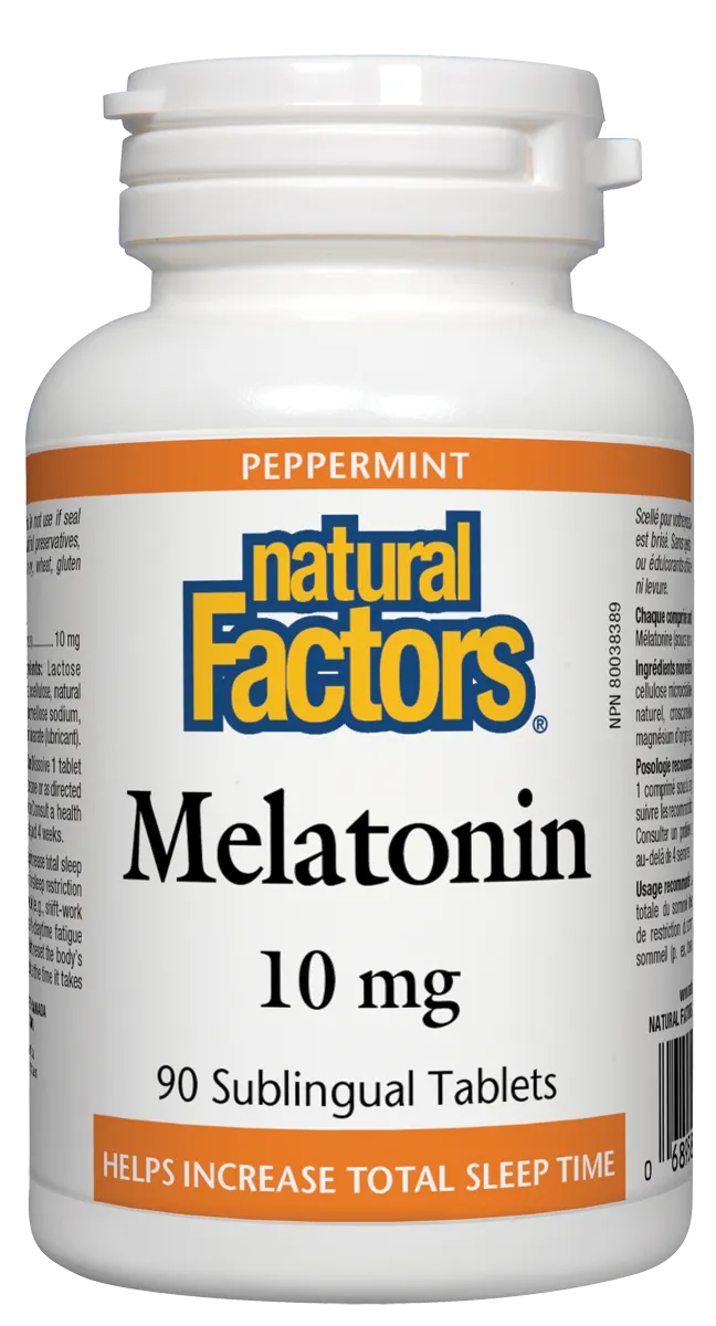 Natural Factors Melatonin (10mg) (90 Sublingual Tablets)