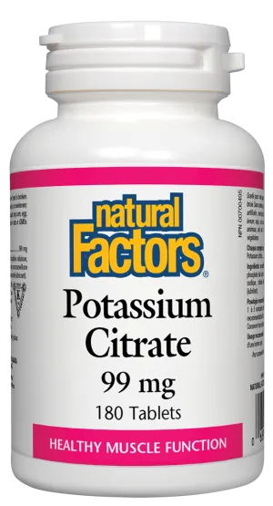 Natural Factors Potassium Citrate (99mg) (180 Tablets)