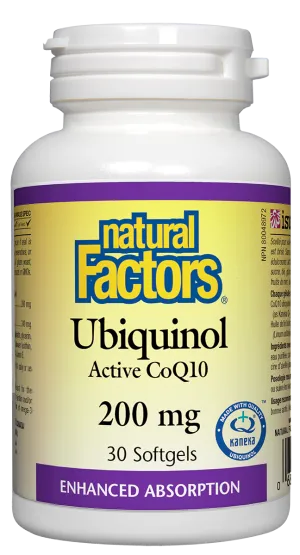 Natural Factors Ubiquinol CoQ10 (200mg) (30 SoftGels)