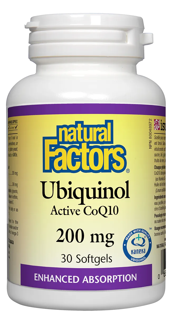 Natural Factors Ubiquinol CoQ10 (200mg) (30 SoftGels)
