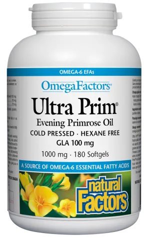 Natural Factors Ultra Prim Evening Primrose (1000mg) (180 Softgels)