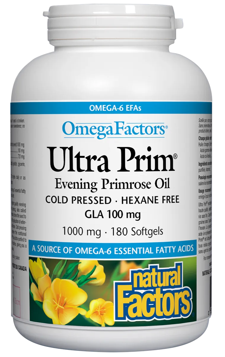 Natural Factors Ultra Prim Evening Primrose (1000mg) (180 Softgels)