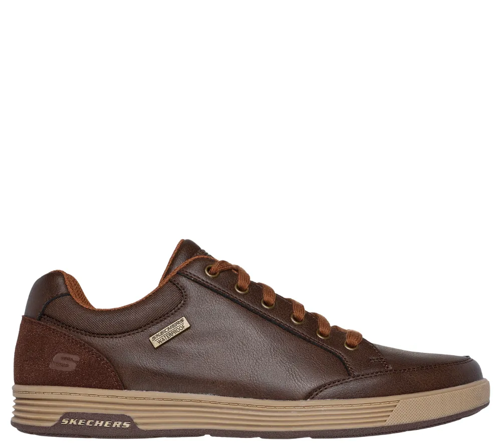 Pantofi sport, barbati, SKECHERS CAVELL-SPARKMAN 210944-CHOC maro, piele ecologica