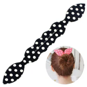 Rabbit Ear Fabric Bun Maker with Dots