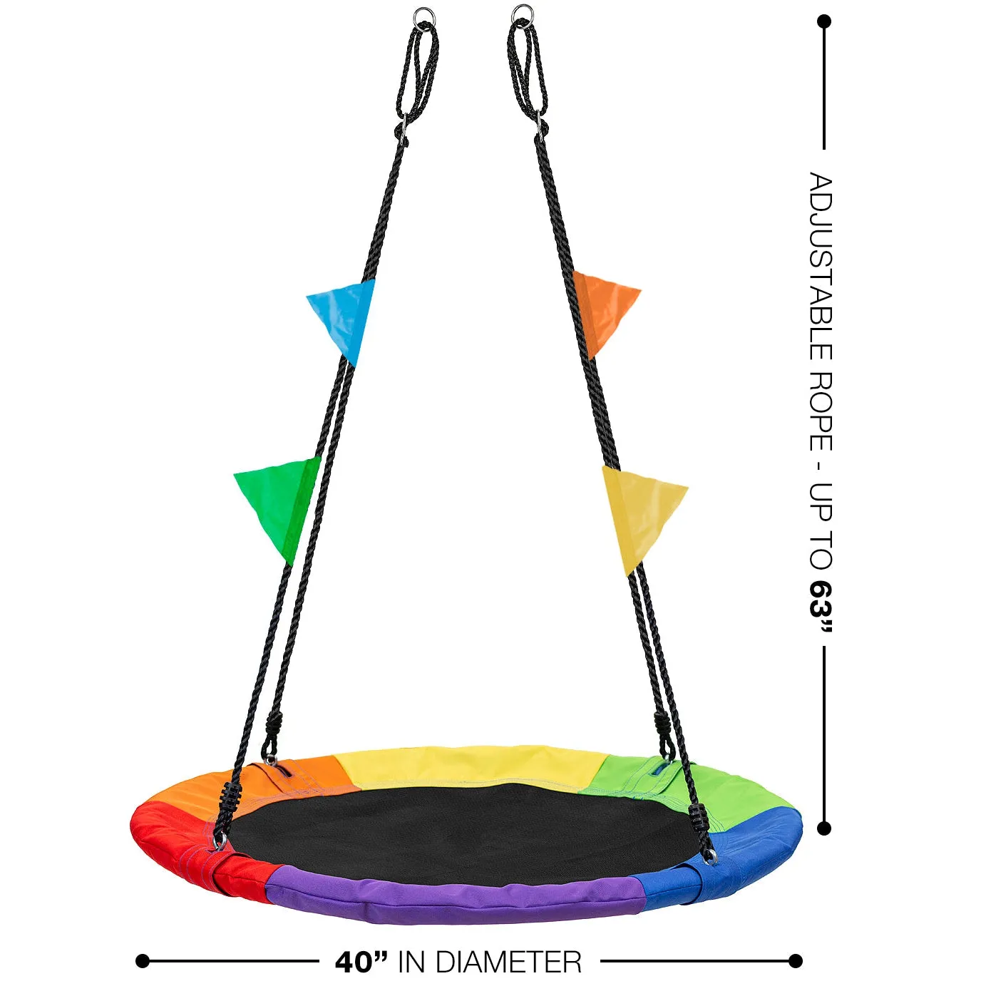 Saucer swing for backyard