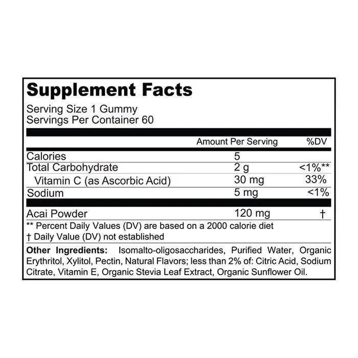Sunshine Nutrition Good Gummies Acai Berry Boost Gummies 60's