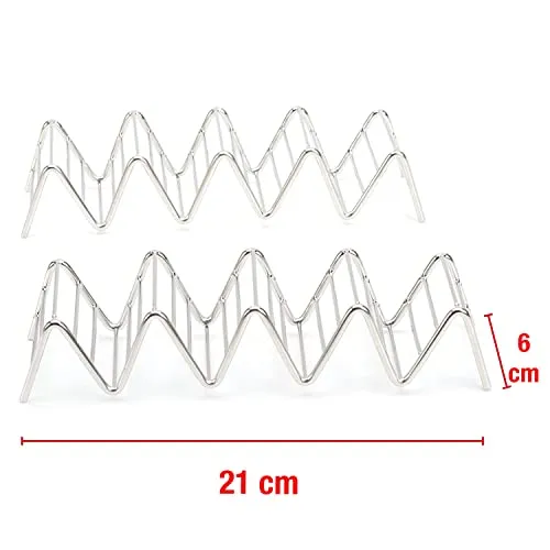 Taco Holders Set 2 Stainless Steel 4 to 5 Tacos 5 Styles 2lbdepot