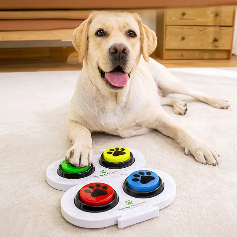 Talkative Tails: Recordable Pet Training Buttons for Interactive Pet Play!