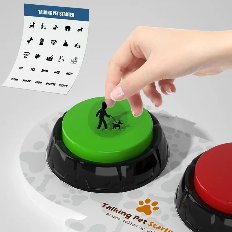Talkative Tails: Recordable Pet Training Buttons for Interactive Pet Play!