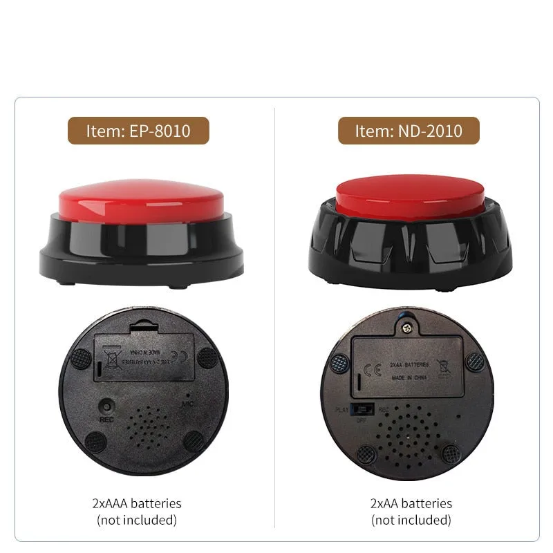 Talkative Tails: Recordable Pet Training Buttons for Interactive Pet Play!