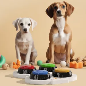 Talkative Tails: Recordable Pet Training Buttons for Interactive Pet Play!