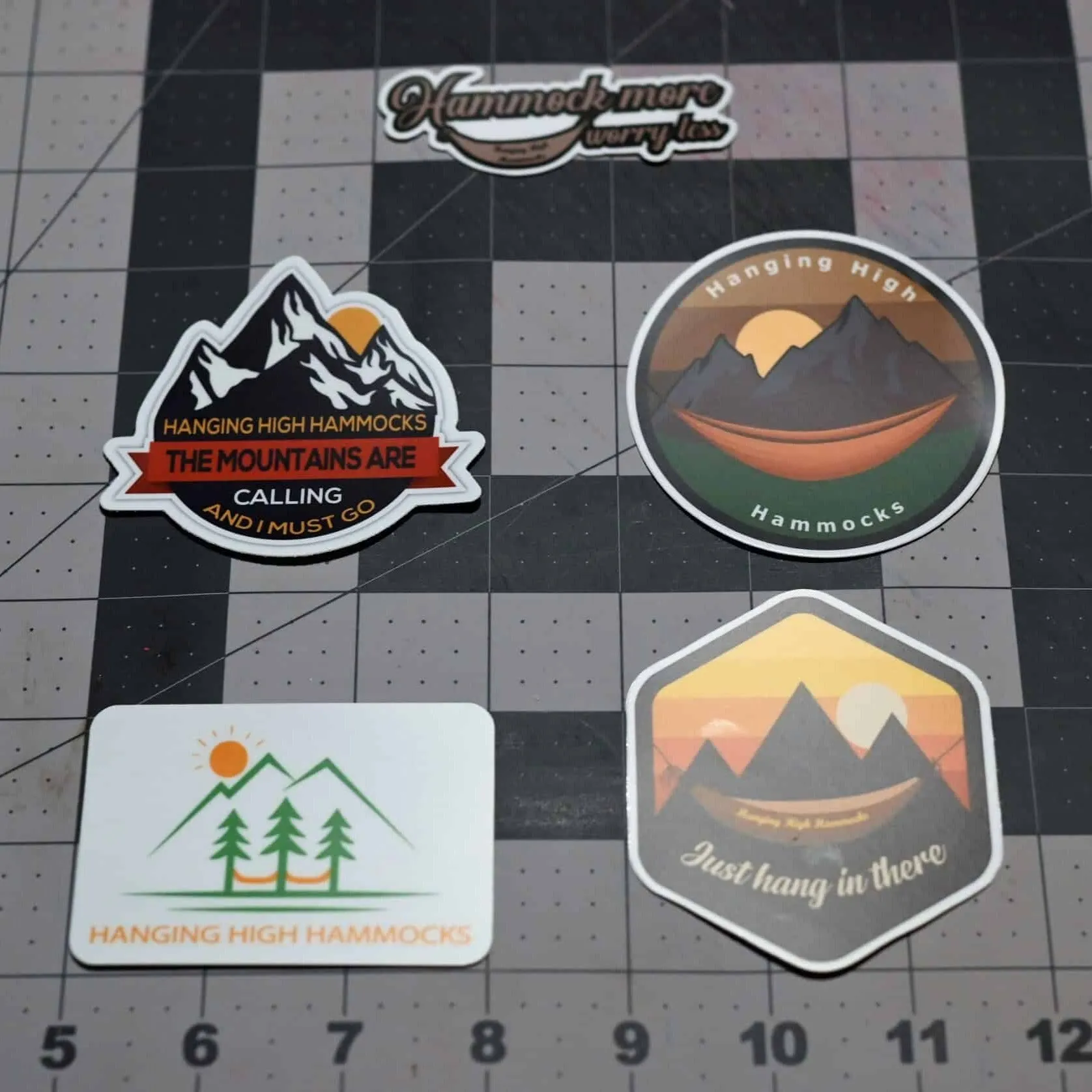 The Mountains Are Calling Sticker- Hanging High Hammocks- Large and Small