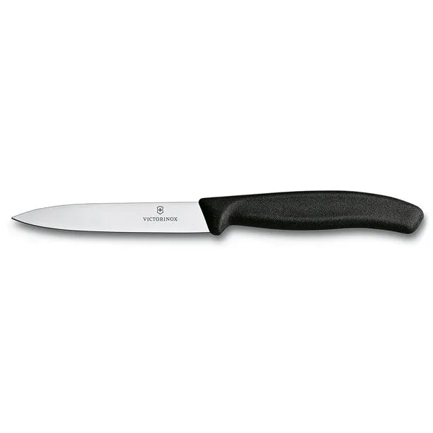 Victorinox Black Straight Pointed Knife 4" 1pc
