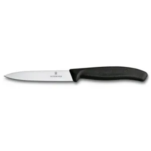 Victorinox Black Straight Pointed Knife 4" 1pc