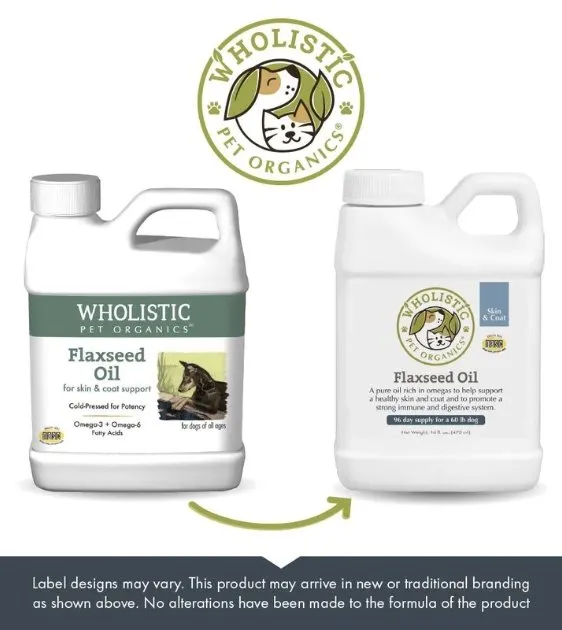 Wholistic Pet Organics Flaxseed Oil Dog Supplements